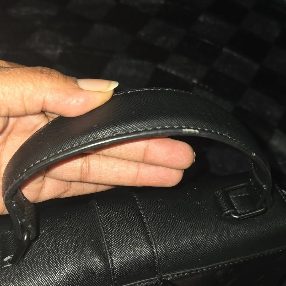 Aldo Black Satchel with Embossed Design - Picture 5 of 10